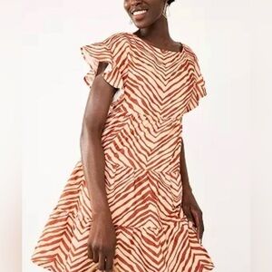 Nine West Asymmetrical Zebra Print Dress